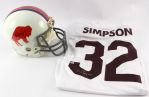 1990s OJ Simpson Buffalo Bills USC Trojans Signed Full Size Helmet & Jersey Collection - Lot of 2 (JSA)