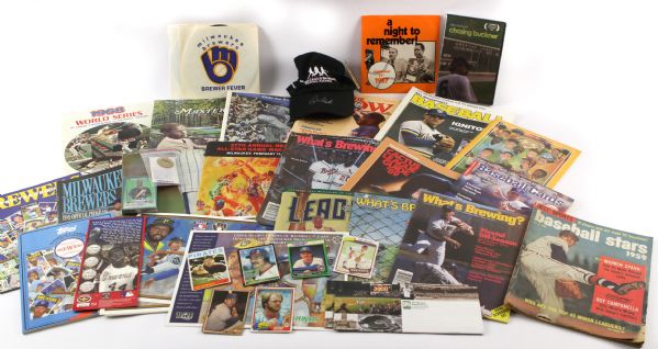 1950s-2000s Baseball Golf Basketball Memorabilia & Publication Collection - Lot of 57 w/ 1968 World Series Program, 1982 Brewers Yearbook, 1998 Masters Programs & More