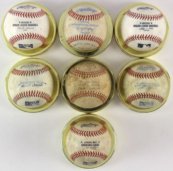 1990s-2000s Major & Minor League Game & Practice Used Baseball Collection - Lot of 40 (MEARS LOA)