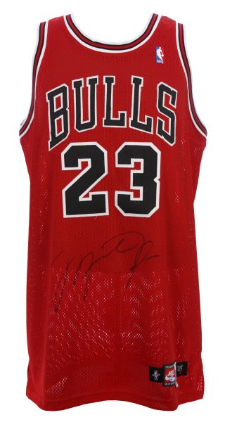 1997-98 Michael Jordan Chicago Bulls Signed Game Worn Road Uniform (MEARS LOA/JSA)
