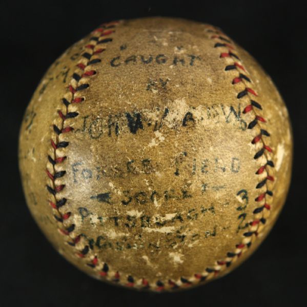 1925 (October 13) Sam Rice Washington Senators Game Used ONL Heydler World Series Game 6 Foul Ball (MEARS LOA)