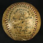 1925 (October 13) Sam Rice Washington Senators Game Used ONL Heydler World Series Game 6 Foul Ball (MEARS LOA)