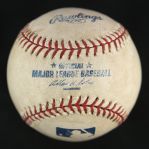 2004 (September 14) Milwaukee Brewers San Francisco Giants Miller Park Game Used OML Selig Baseball (MEARS LOA)