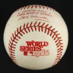 1986 New York Mets Boston Red Sox Worlds Series Game Used Uberroth Baseball (MEARS LOA)