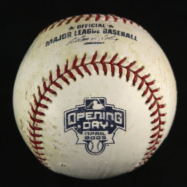 2005 Opening Day Game Used OML Selig Baseball (MEARS LOA)