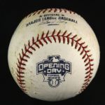 2005 Opening Day Game Used OML Selig Baseball (MEARS LOA)