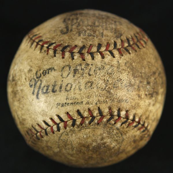 1924 (October 6) New York Giants Washington Senators Polo Grounds ONL Heydler World Series Game 3 Used Baseball (MEARS LOA)