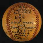1950 (September 10) Ted Wilks St. Louis Cardinals ONL Frick Game Used Victory Baseball (MEARS LOA)
