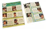 1961-62 Post Cereal Uncut Card Lot (2 sheets) w Hank Aaron