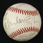 1983 Multi Signed OAL MacPhail Baseball w/ 10 Signatures Including Paul McCartney, Luke Appling, Phil Rizzuto & More (MEARS LOA)