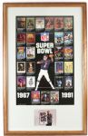 1991 Ray Nitschke Green Bay Packers Signed 24" x 39" Framed Super Bowl Program Print (MEARS LOA)