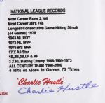 2000 Pete Rose Cincinnati Reds Autographed Inscribed Stat Jersey (Field of Dreams LOA)
