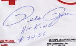 2000 Pete Rose Cincinnati Reds Autographed Inscribed Stat Jersey (Field of Dreams LOA)