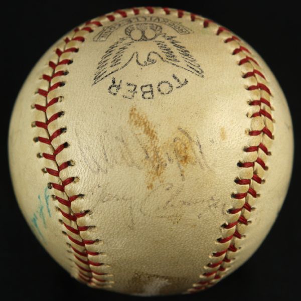 1960s Milwaukee Braves Multi Signed National League Baseball w/ 12 Signatures Including Hank Aaron & More (MEARS LOA)
