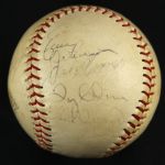 1960s Milwaukee Braves Multi Signed National League Baseball w/ 12 Signatures Including Hank Aaron & More (MEARS LOA)