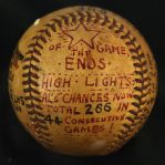 1949 (May 28) Ted Wilks St. Louis Cardinals ONL Frick Game Used Victory Baseball (MEARS LOA)