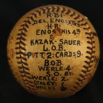 1949 (May 28) Ted Wilks St. Louis Cardinals ONL Frick Game Used Victory Baseball (MEARS LOA)
