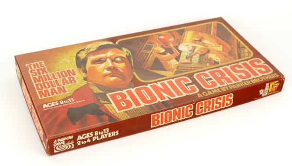 1975 Six Million Dollar Man Bionic Crisis Parker Bros Board Game Complete in Original Box