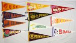 1950s-90s Baseball Football Basketball College Full Size Pennant Collection - Lot of 86
