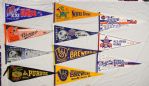 1950's-90's Baseball Football Basketball College Full Size Pennant Collection - Lot of 86