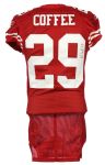 2009 Glen Coffee San Francisco 49ers Signed Game Worn Home Jersey (MEARS LOA/JSA)