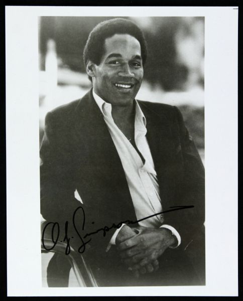 1980s OJ Simpson Buffalo Bills Secretarial Signed 8" x 10" Photo