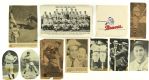 1910s-50s Scrapbook Photo & Newspaper Clipping Collection - Lot of 11 w/ Connie Mack, John McGraw, Johnny Evers, Gabby Hartnett & More 