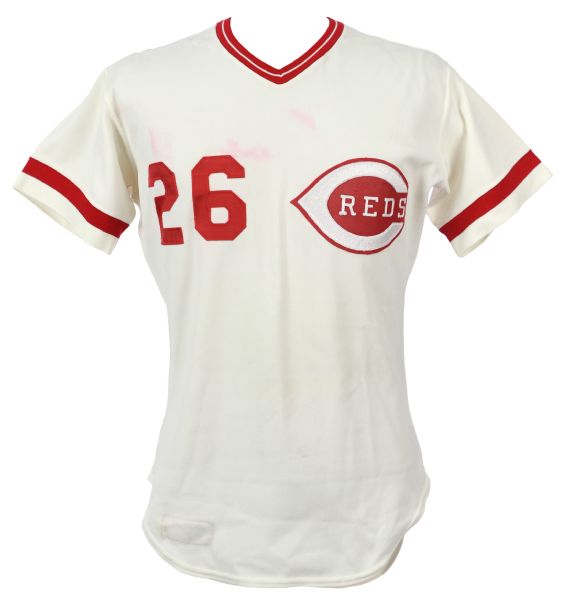 1980 Junior Kennedy Cincinnati Reds Game Worn Home Uniform (MEARS LOA)