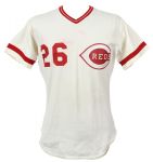 1980 Junior Kennedy Cincinnati Reds Game Worn Home Uniform (MEARS LOA)