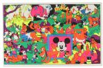 1960s circa Dirty Disney 25" x 37" Framed Psychedelic Black Light Poster