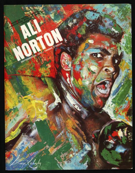 1976 (September 28) Muhammad Ali Ken Norton Madison Square Garden Heavyweight Title Fight Press Brochure