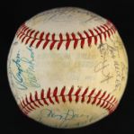 1979 Milwaukee Brewers Team Signed OAL MacPhail w/ 26 Signatures Including Robin Yount, Paul Molitor & More (MEARS LOA)