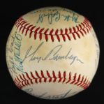 1979 Milwaukee Brewers Team Signed OAL MacPhail w/ 26 Signatures Including Robin Yount, Paul Molitor & More (MEARS LOA)