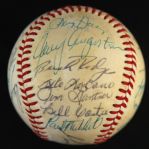1979 Milwaukee Brewers Team Signed OAL MacPhail w/ 26 Signatures Including Robin Yount, Paul Molitor & More (MEARS LOA)