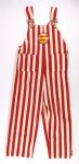 1960s Harlem Globetrotters Red & White Striped Youth Overalls