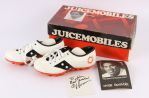 1976 OJ Simpson Buffalo Bills MIB Juicemobiles Youth Football Cleats w/ Original Booklet & Secretarial Signed Sheet 