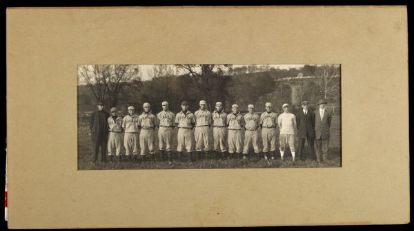 1910s Ithaca Baseball 7 3/4" x 14" Matted Team Photo