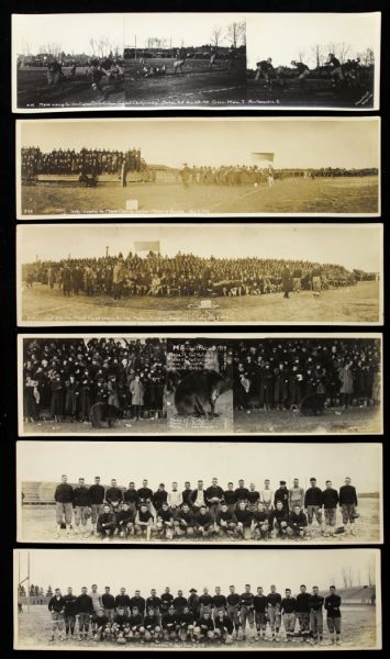 1919 University of Maine Black Bears Football 3 1/4" x 12" Photo Collection - Lot of 6