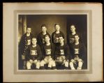 1916-17 B of P Basketball 11" x 14" Mounted Team Photo 