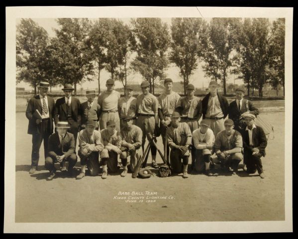 1925 Kings County Lighting Baseball 8" x 10" Team Photo 