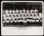 1942 New York Yankees American League Champs 8" x 10" Photo w/ Geo. Burke Stamp