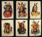 1910 circa Tokio Cigarettes Indian Chief 4" x 7" Silk Portraits (6)