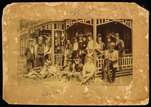 1880-1900 Dead Goose Epworth League Central Maine Church 5"x8" Vintage Photo on Mount