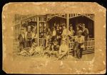 1880-1900 Dead Goose Epworth League Central Maine Church 5"x8" Vintage Photo on Mount