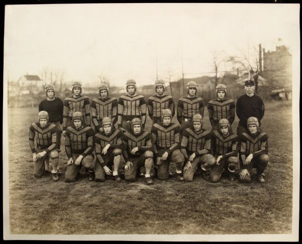 1920s Amateur Friction Stripe 8x10 Vintage Football Photo