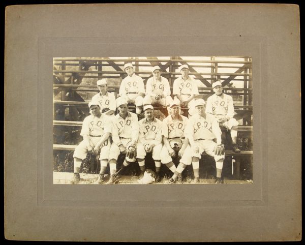 1890-1910 circa BPOE (Elks) Baseball Team 5x7 Photo On Mount