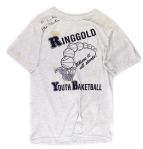 1990 Joe Montana & Family San Francisco 49ers Signed Ringgold Youth Basketball T Shirt *PSA/DNA*
