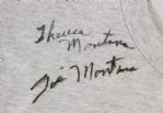 1990 Joe Montana & Family San Francisco 49ers Signed Ringgold Youth Basketball T Shirt *PSA/DNA*