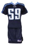 2006 Peter Sirmon Tennessee Titans Game Worn Home Jersey (MEARS LOA)