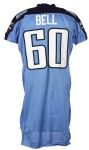 2007 Jacob Bell Tennessee Titans Game Worn Alternate Jersey (MEARS LOA)
